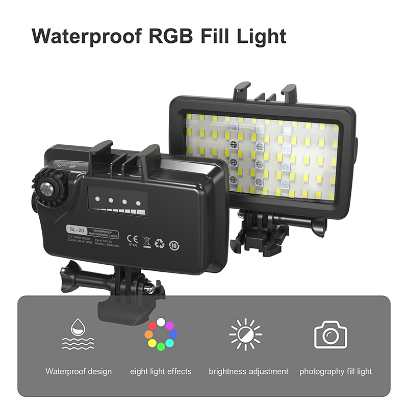Photography Lighting Rgb - ضوء LED/RGB للتصوير تحت الماء، إضاءة
