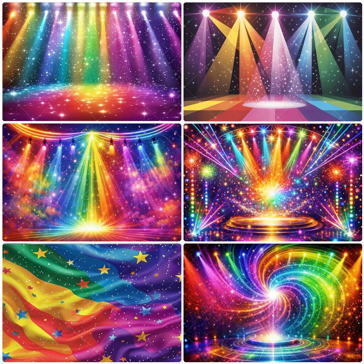 Photography Lighting Backdrop - خلفية إضاءة مسرحية ملونة بألوان قوس
