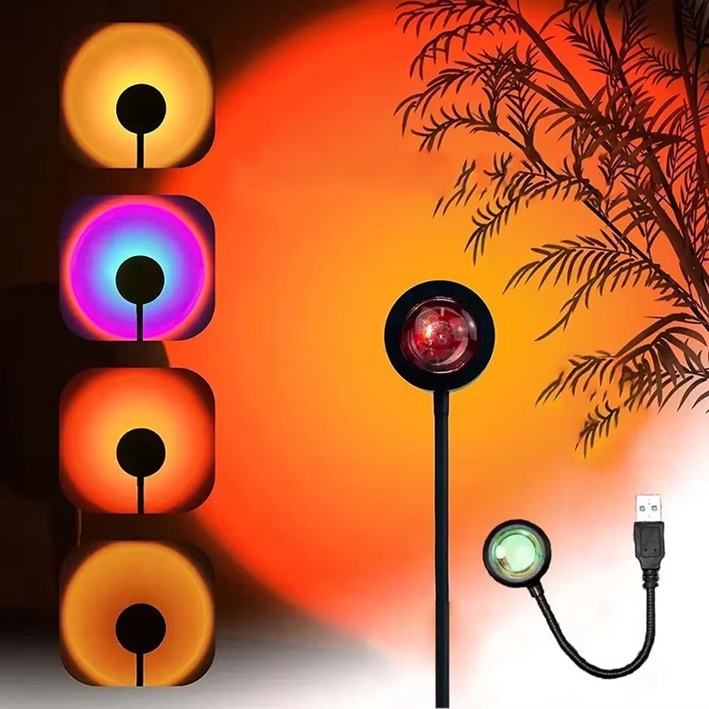 Photography Lighting Wall - USB شحن LED ضوء الغروب الملونة