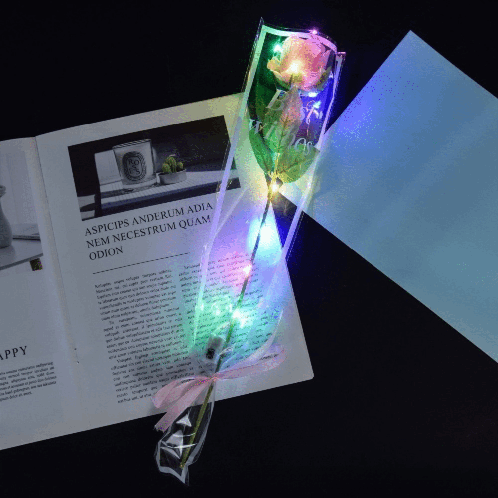 Photography Lighting Simulation - زهور وردية اصطناعية مضيئة بأضواء LED