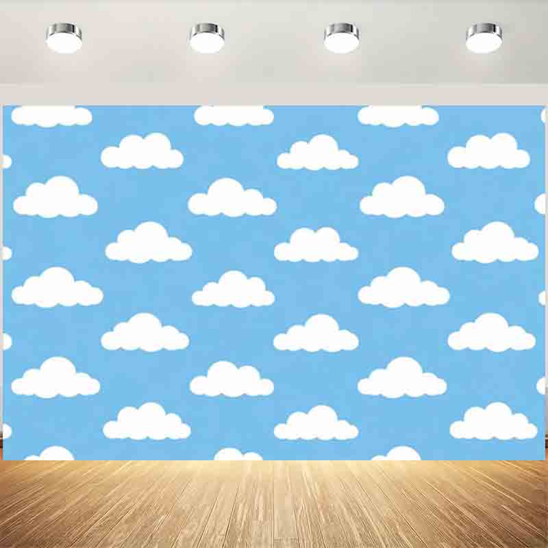 Photography Lighting Backdrop - خلفية تصوير كرتونية بسيطة بسماء زرقاء