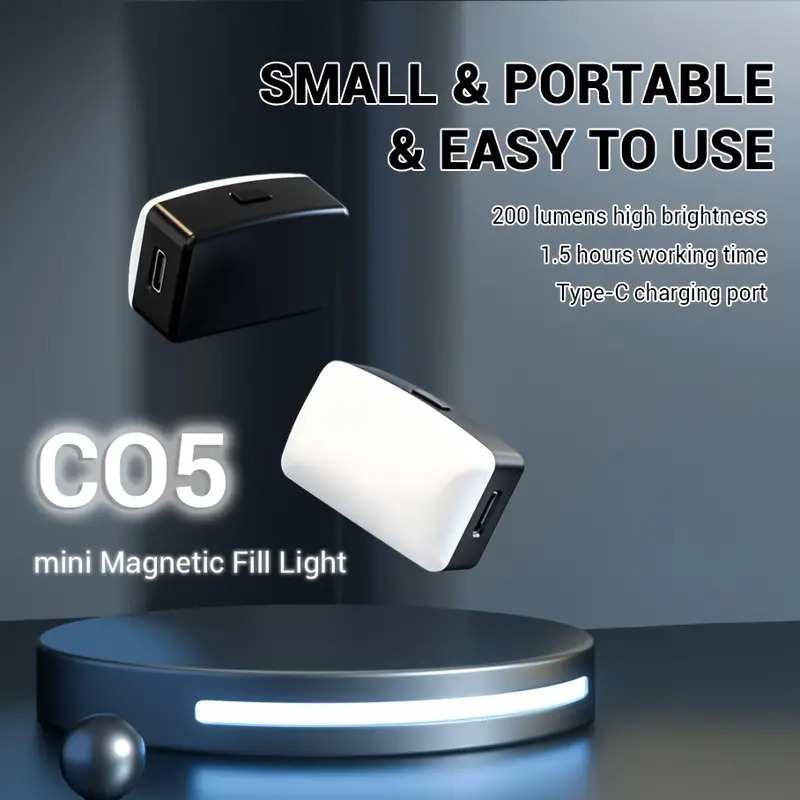 Photography Lighting Spotlight - ضوء سيلفي LED مغناطيسي صغير لهاتف