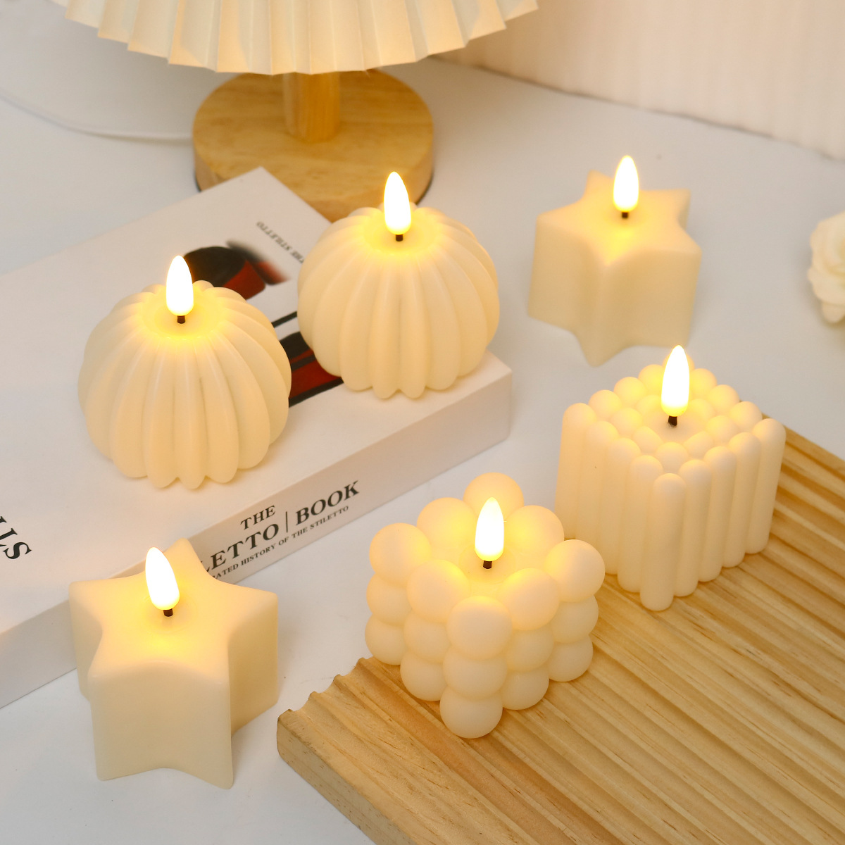 شمعة LED مكعبة الشكل للزفاف وأ - مراجعة Photography Of Lighting وسعره