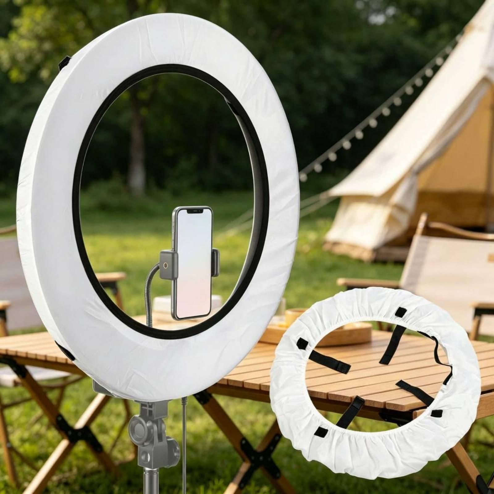 غطاء إضاءة للتصوير خفيف الوزن  - مراجعة Led Ring Light 18 وسعره