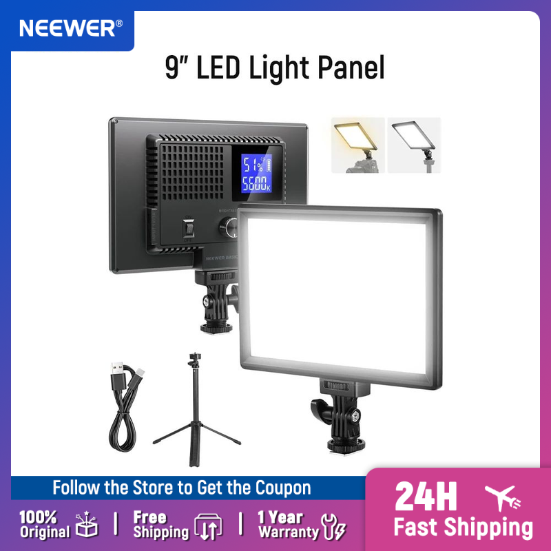 لوحة إضاءة LED من NEEWER Basic - مراجعة Photography Lighting Kit Neewer وسعره