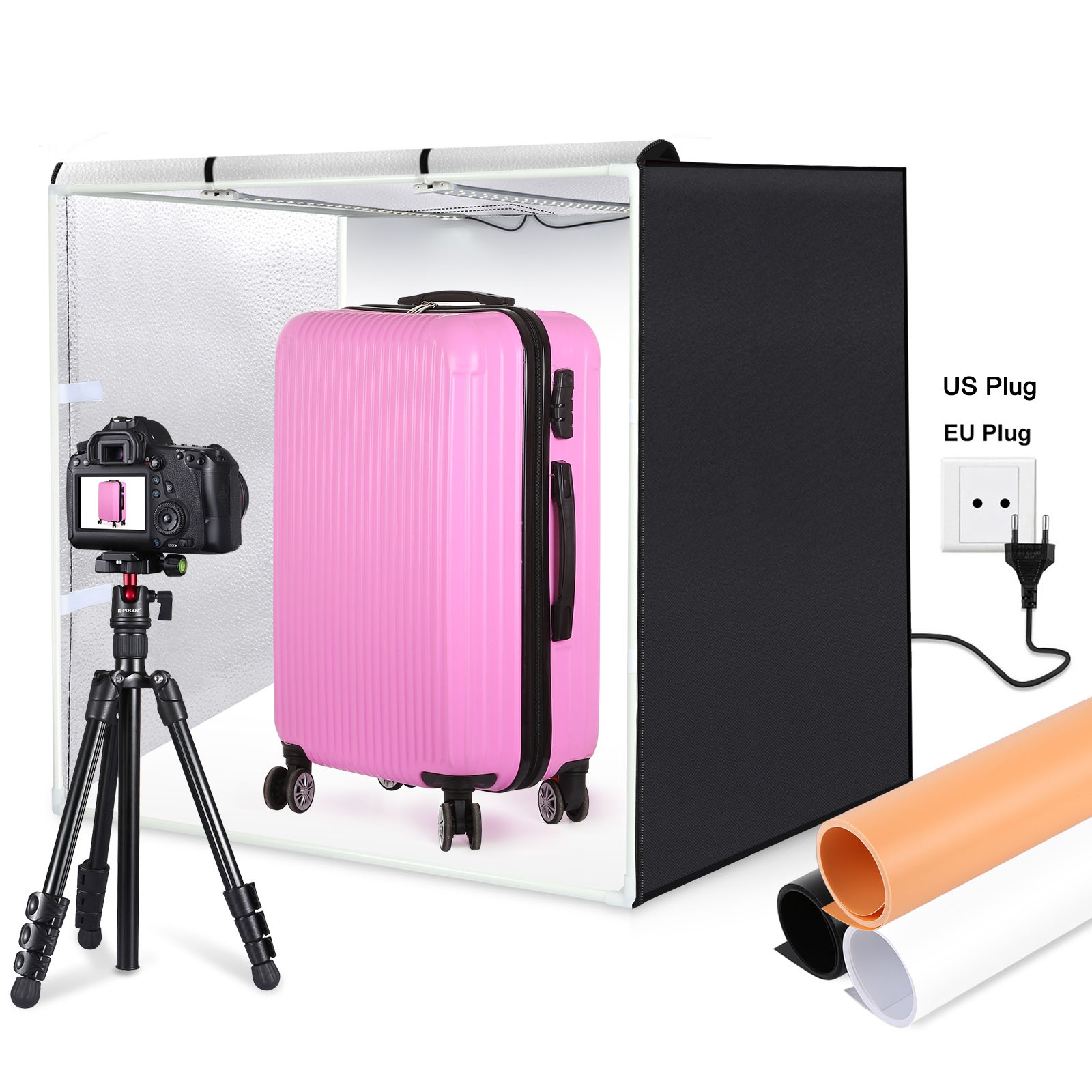 مجموعة إضاءة استوديو تصوير محم - مراجعة Photography Lighting Kit With Backdrop وسعره