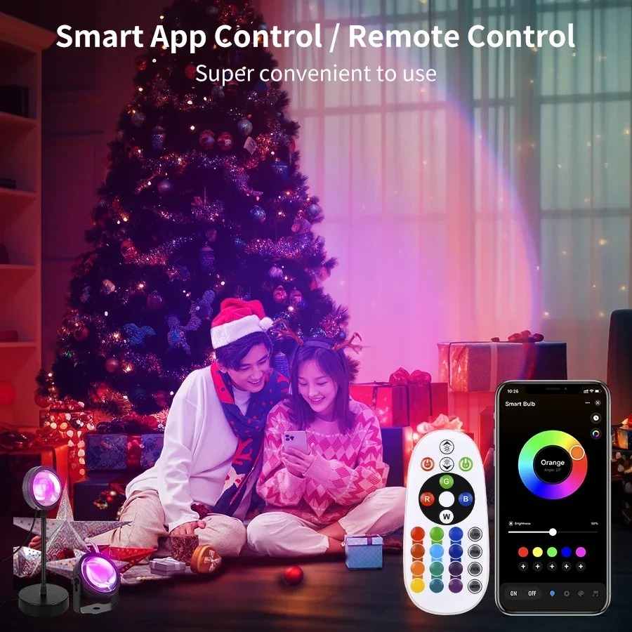 Tuya Smart Led Sunset Projecto - مراجعة Photography Lighting Diy وسعره