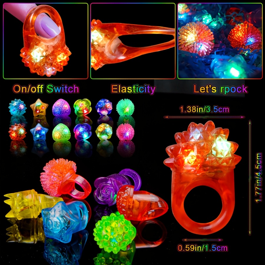 10 قطع من خواتم الجيلي المضيئة - مراجعة Led Ring Light 18 وسعره