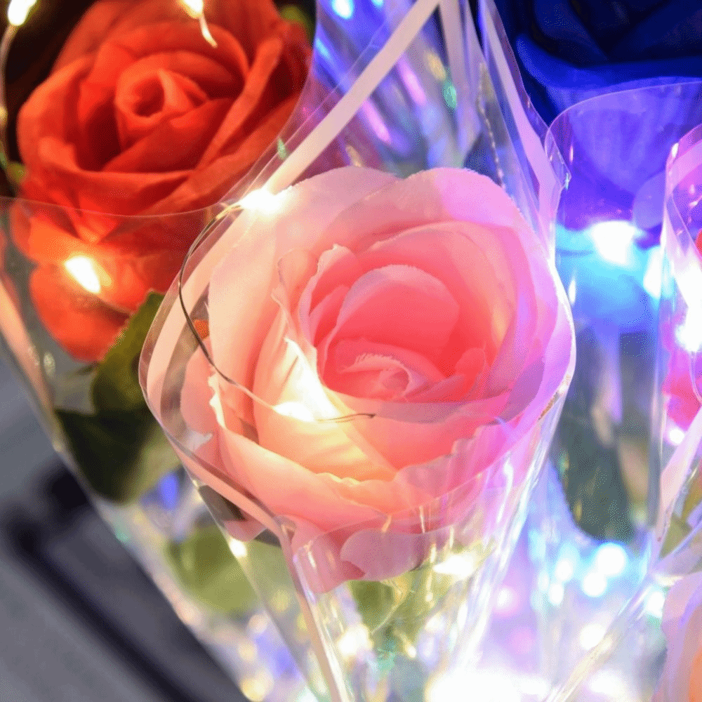 زهور وردية اصطناعية مضيئة بأضو - مراجعة Photography Lighting Simulation وسعره