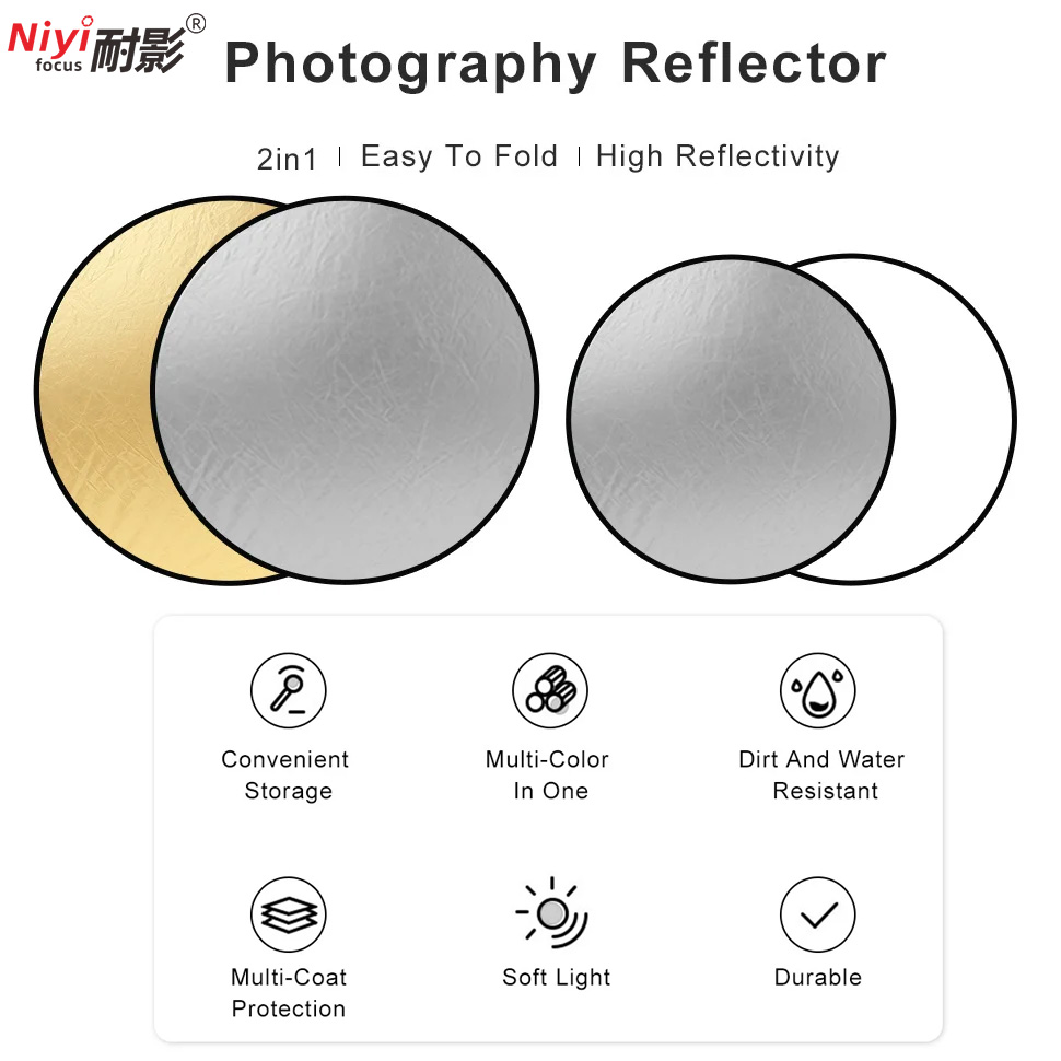عاكس ضوئي دائري محمول 2 في 1 ب - مراجعة Photography Lighting Handheld وسعره