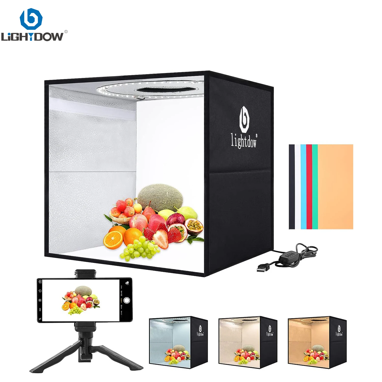 Lightdow Photo Studio Light Bo - مراجعة Photography Lighting Kit With Backdrop وسعره