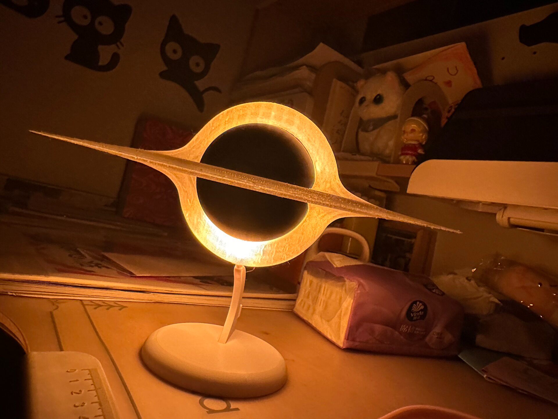 مصباح ليلي ثلاثي الأبعاد مطبوع - مراجعة Led Ring Light 18 وسعره