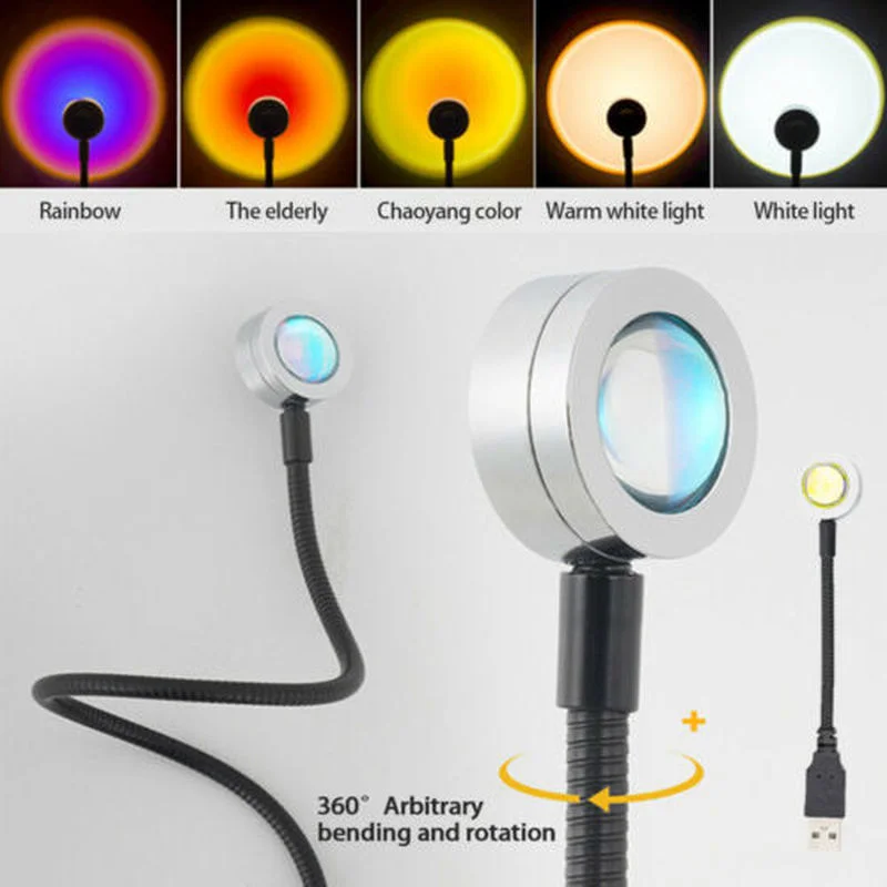 USB غروب الشمس مصباح إسقاط قوس - مراجعة Lighting In Photography Book وسعره