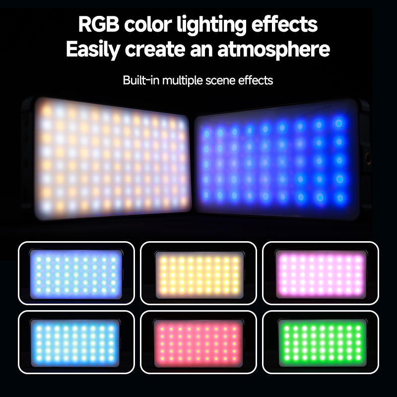 مشبك إضاءة الفيديو RGB LED للج - مراجعة Photography Lighting Game وسعره