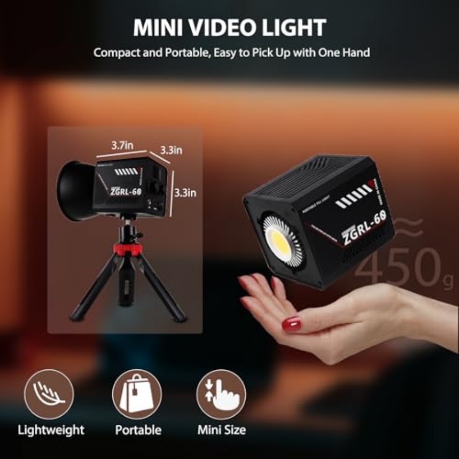 ضوء فيديو LED محمول بقوة 60 وا - مراجعة Photography Lighting Handheld وسعره
