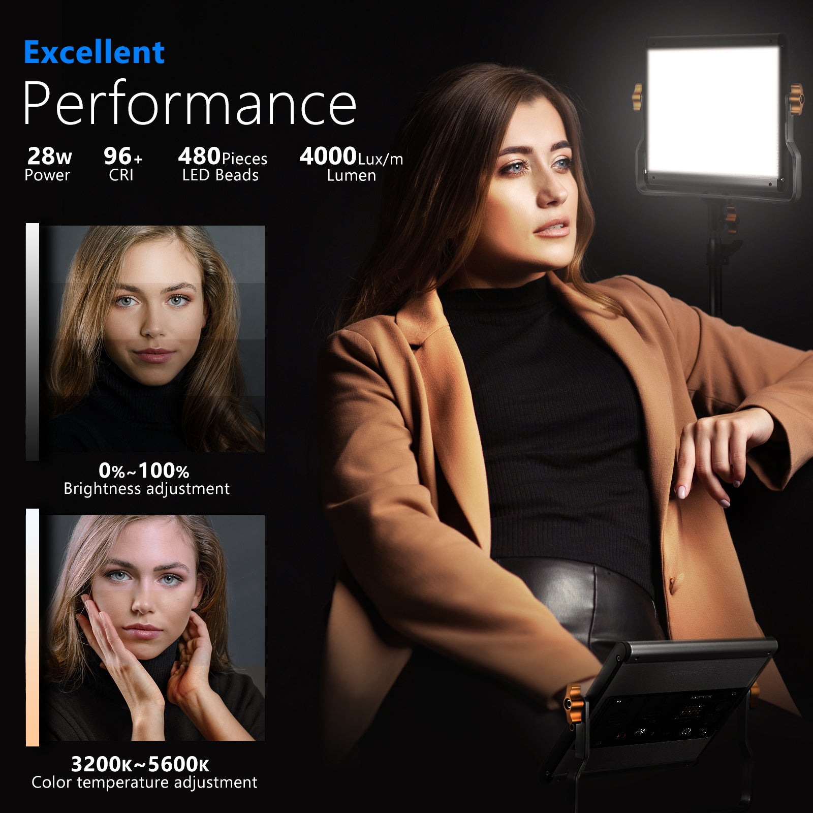 Neewer مصباح فيديو احترافي ثنا - مراجعة Photography Lighting Kit Neewer وسعره