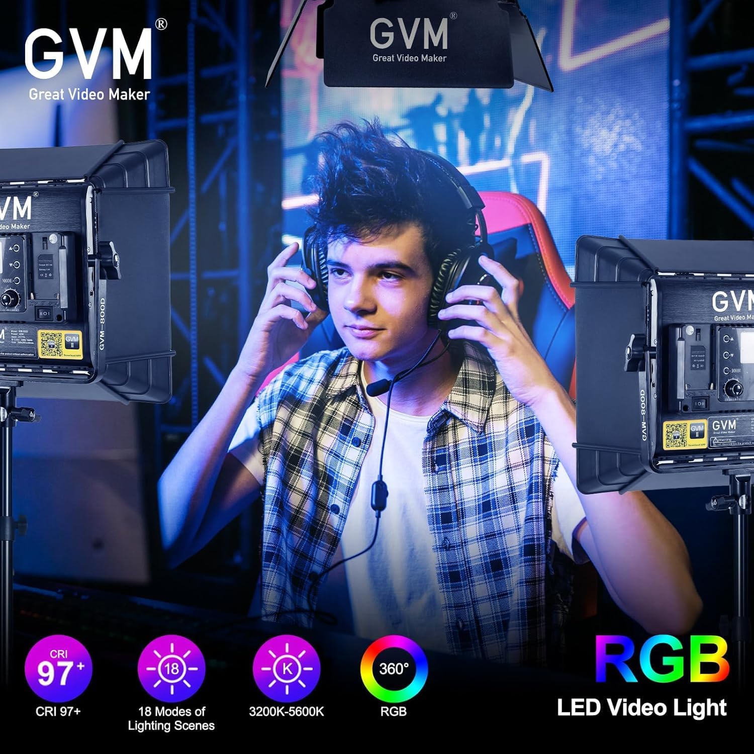 مجموعة إضاءة فيديو LED RGB، 3  - مراجعة Photography Lighting Rgb وسعره
