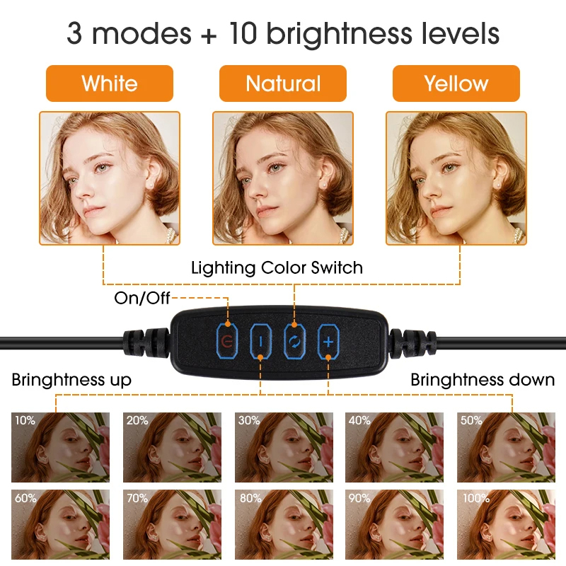10 بوصة LED Selfie مصباح مصمم  - مراجعة Photography Lighting Circle وسعره