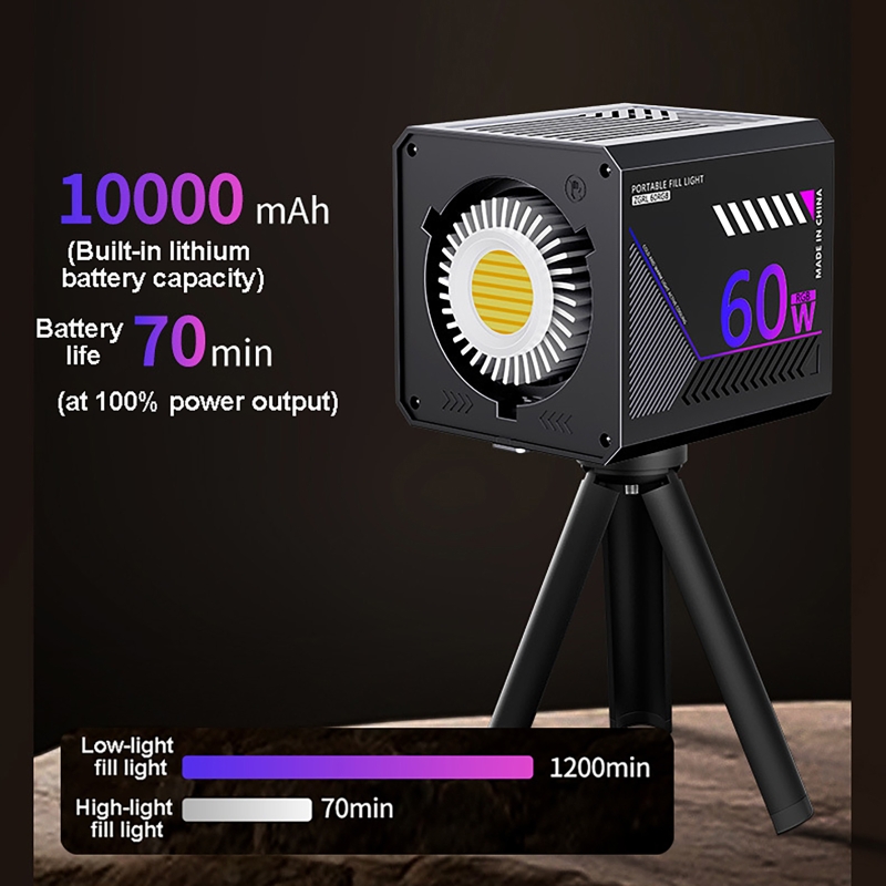 ضوء فيديو RGB بقوة 60 واط، إضا - مراجعة Photography Lighting Spotlight وسعره