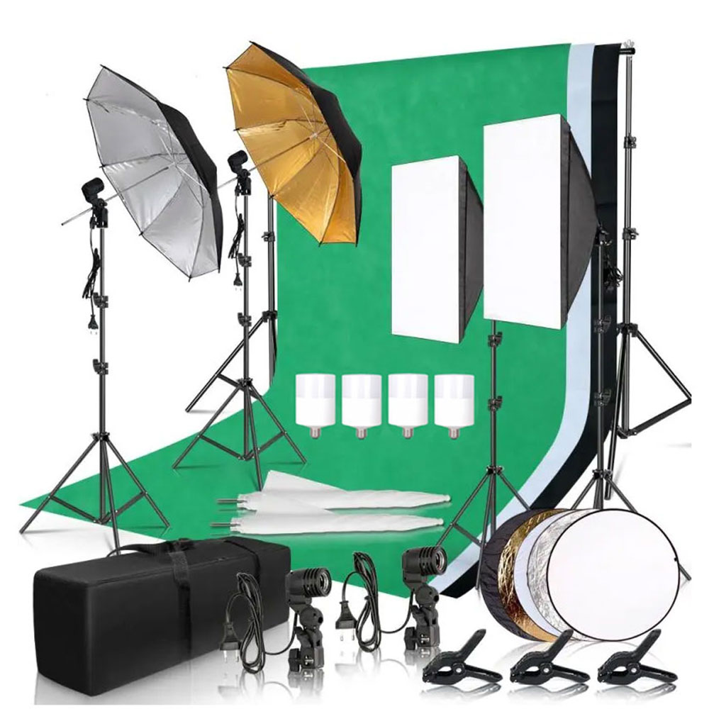طقم إضاءة سوفت بوكس لاستوديو ا - مراجعة Photography Lighting Backdrop وسعره
