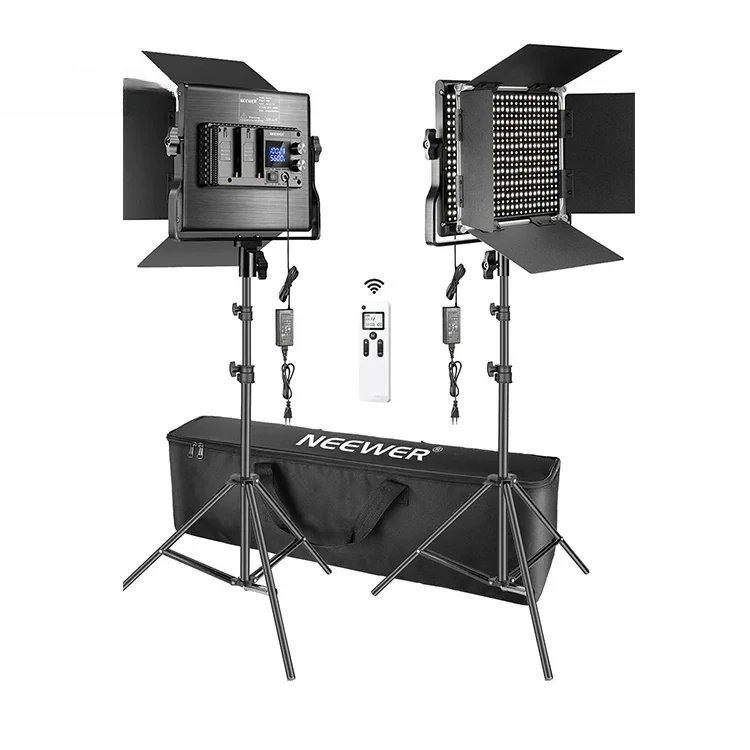 نيوير - طقم إضاءة فيديو LED 66 - مراجعة Photography Lighting Kit Neewer وسعره