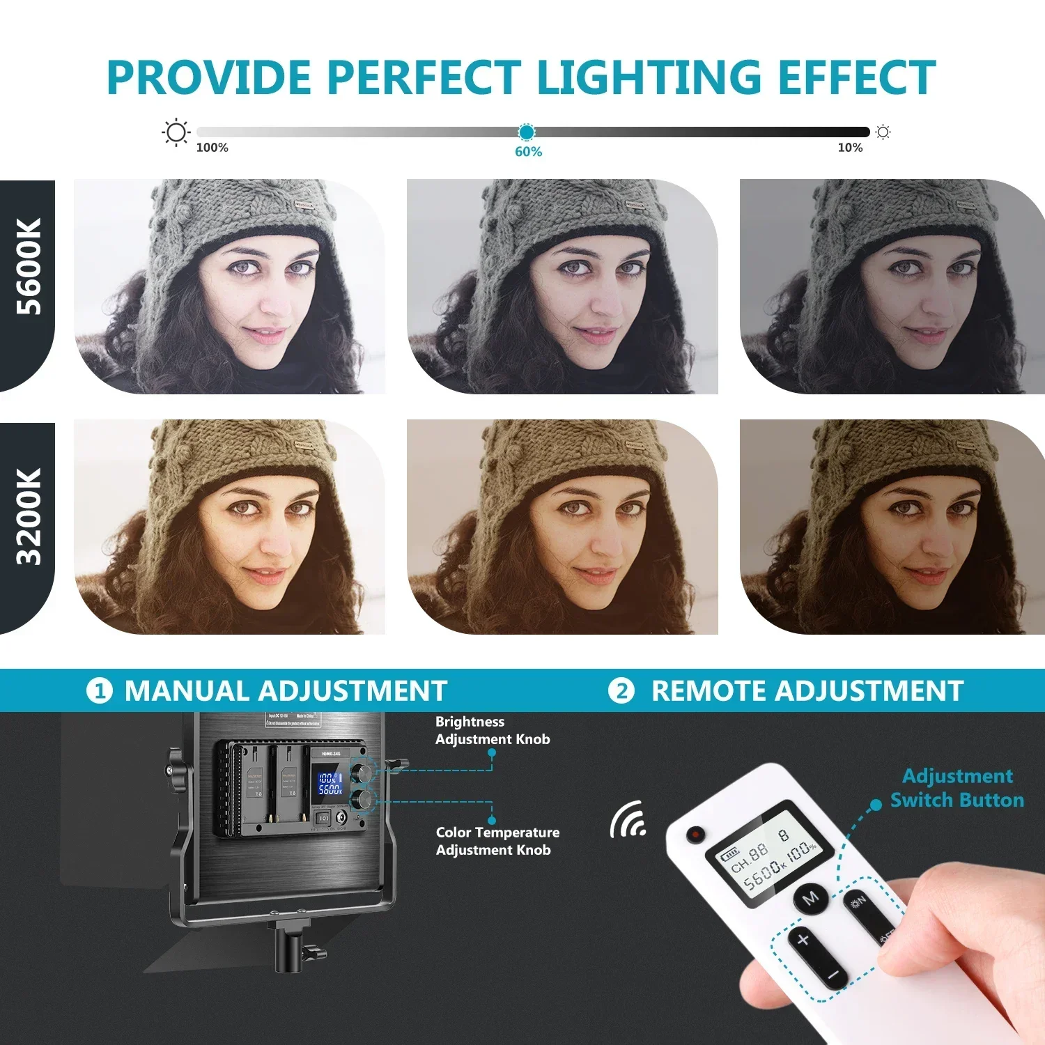 نيوير - طقم إضاءة فيديو LED 66 - مراجعة Photography Lighting Kit Neewer وسعره