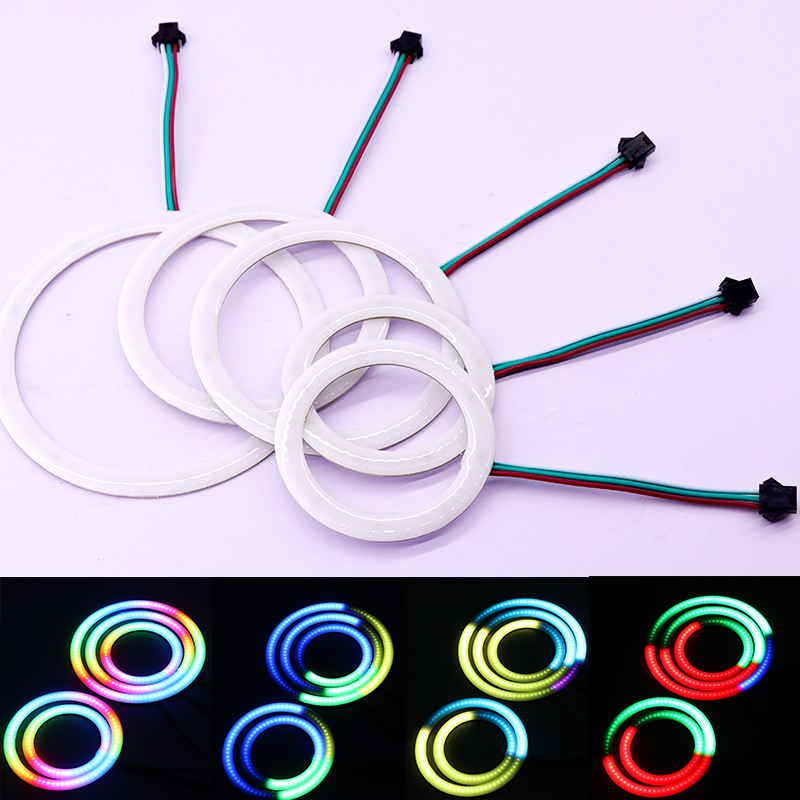 إضاءة سيارة LED دائرية WS2812B - مراجعة Led Ring Light 18 وسعره