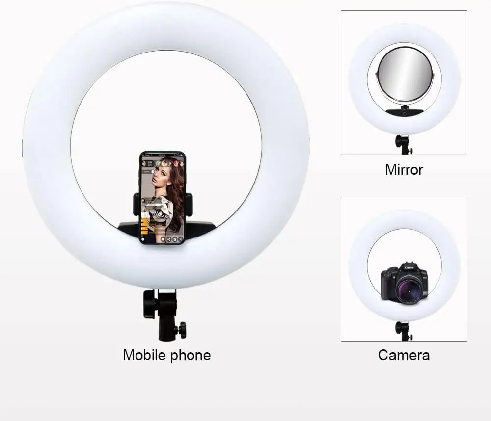 مصباح حلقي FD480 مقاس 18 بوصة  - مراجعة Led Ring Light 18 وسعره