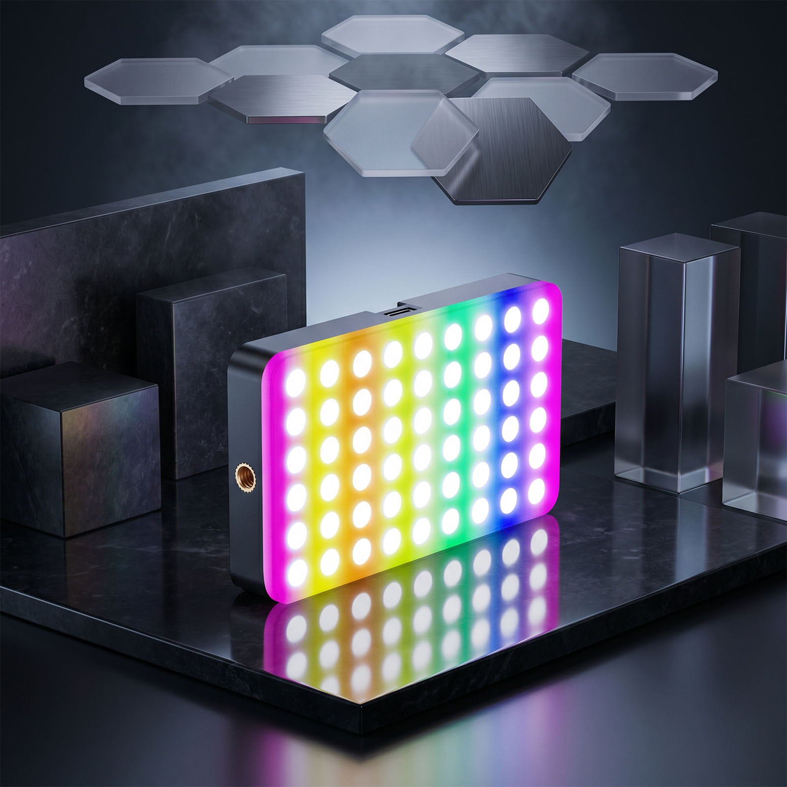 ضوء فيديو LED RGB بقوة 6.5 واط - مراجعة Photography Lighting Types وسعره