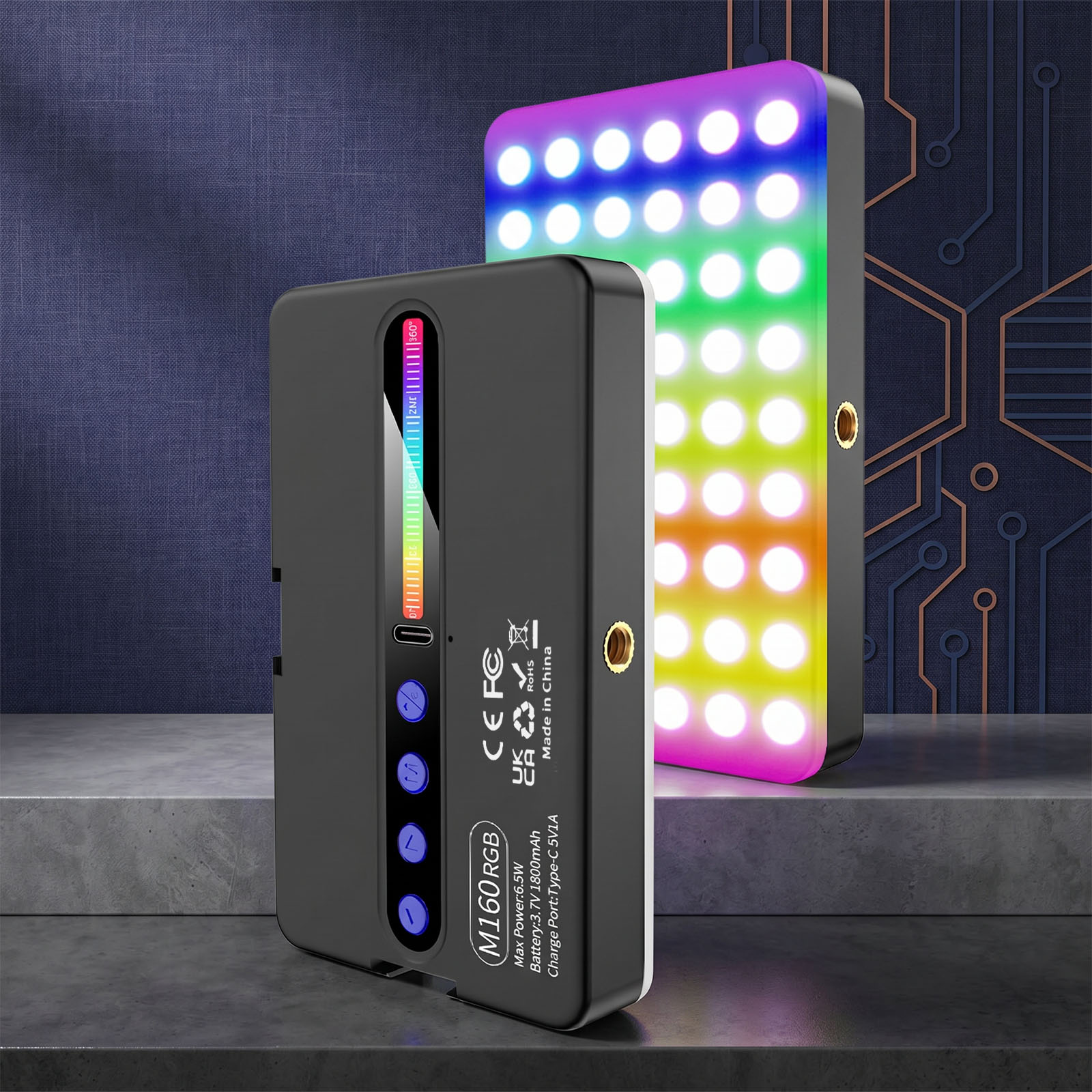 ضوء فيديو LED RGB بقوة 6.5 واط - مراجعة Photography Lighting Types وسعره